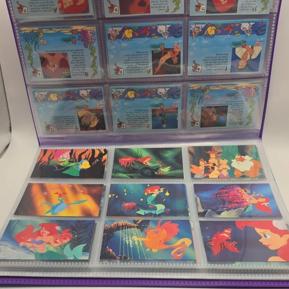 Disney The Little Mermaid 1989 Base Set Trading Cards Lot Complete  Set Bindered
